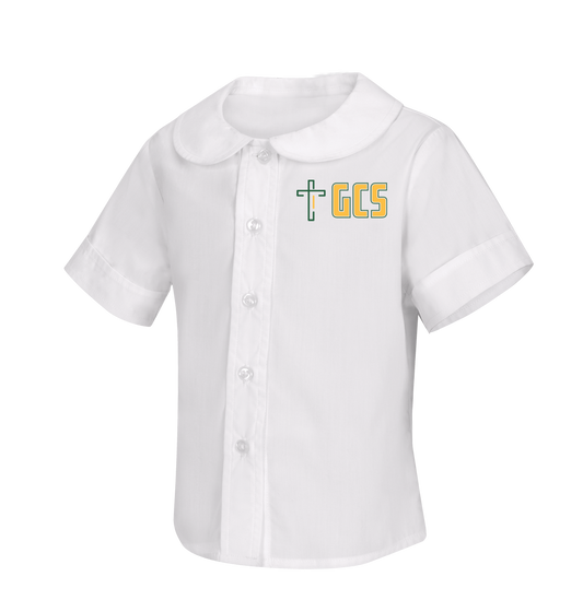 Discounted Toddler Short Sleeve Peter Pan Blouse