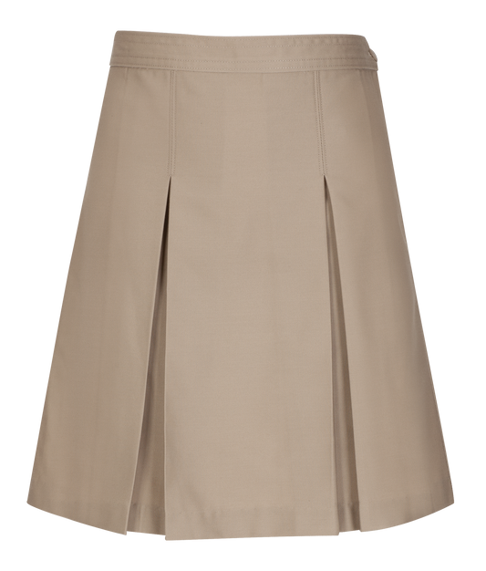Longer Length Girls Kick Pleat Skirt