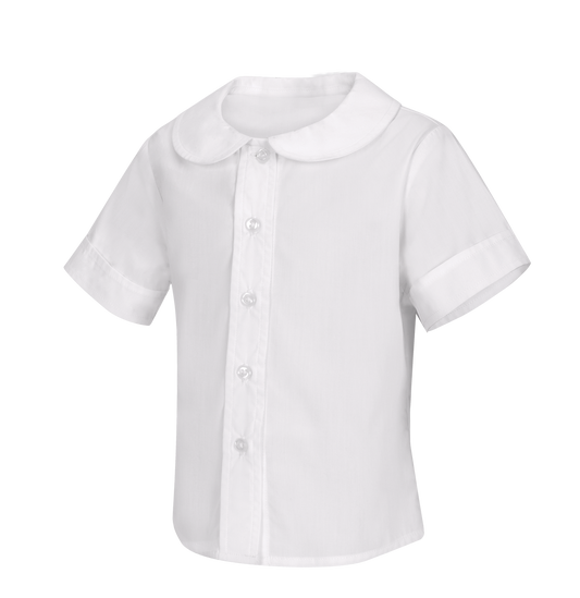 Girls Short Sleeve Peter Pan Blouse
