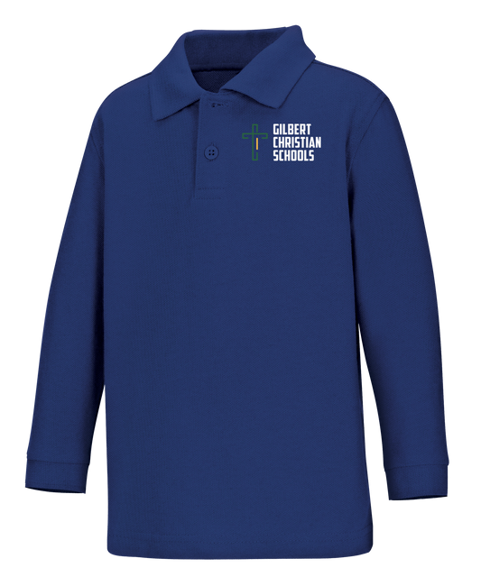 Discounted Old Fit Adult Long Sleeve Pique Polo