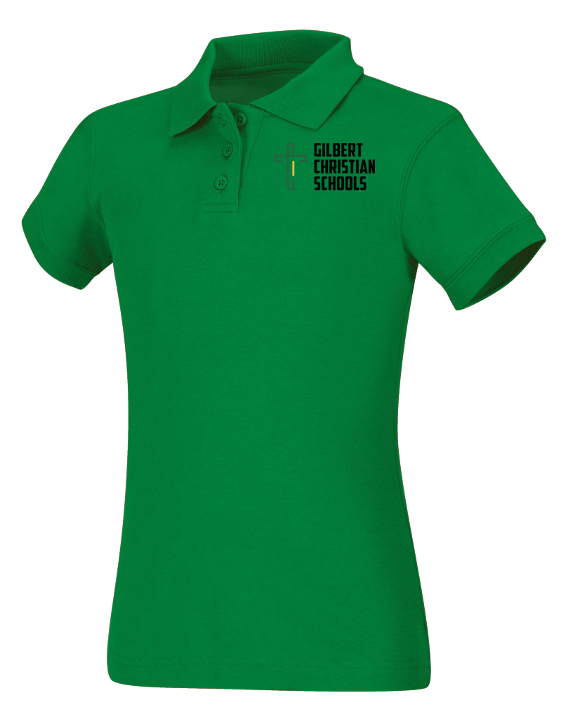 Old Fit Girls Short Sleeve Fitted Interlock Polo