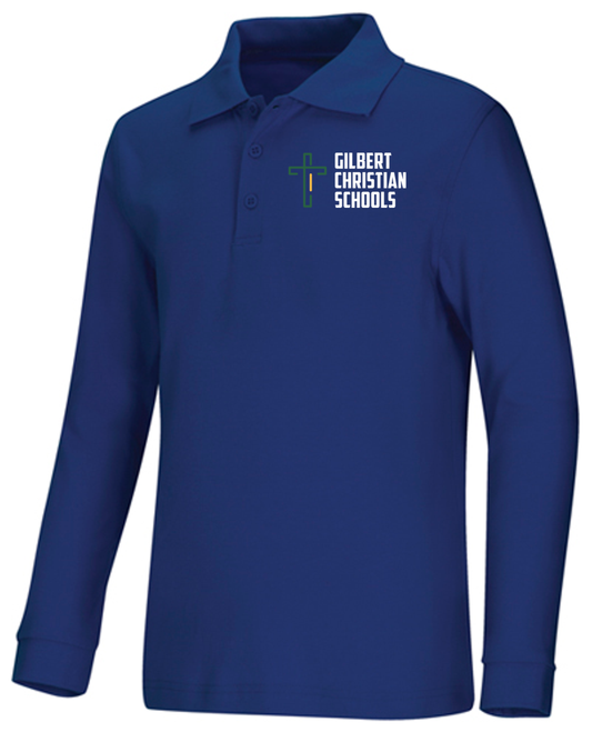 Discounted Old Fit Adult Long Sleeve Interlock Polo