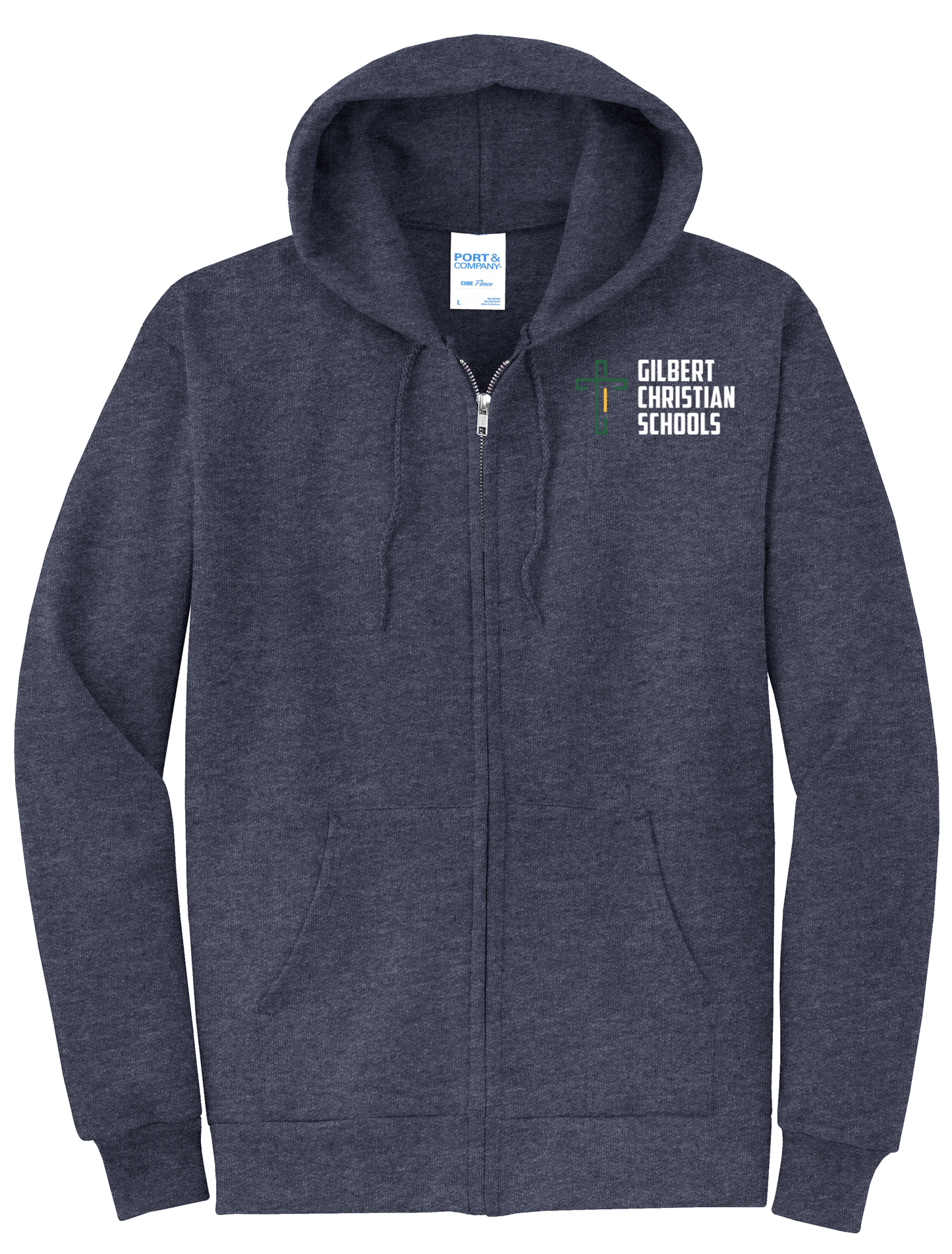 Adult Unisex Core Fleece Full-Zip Hooded Sweatshirt