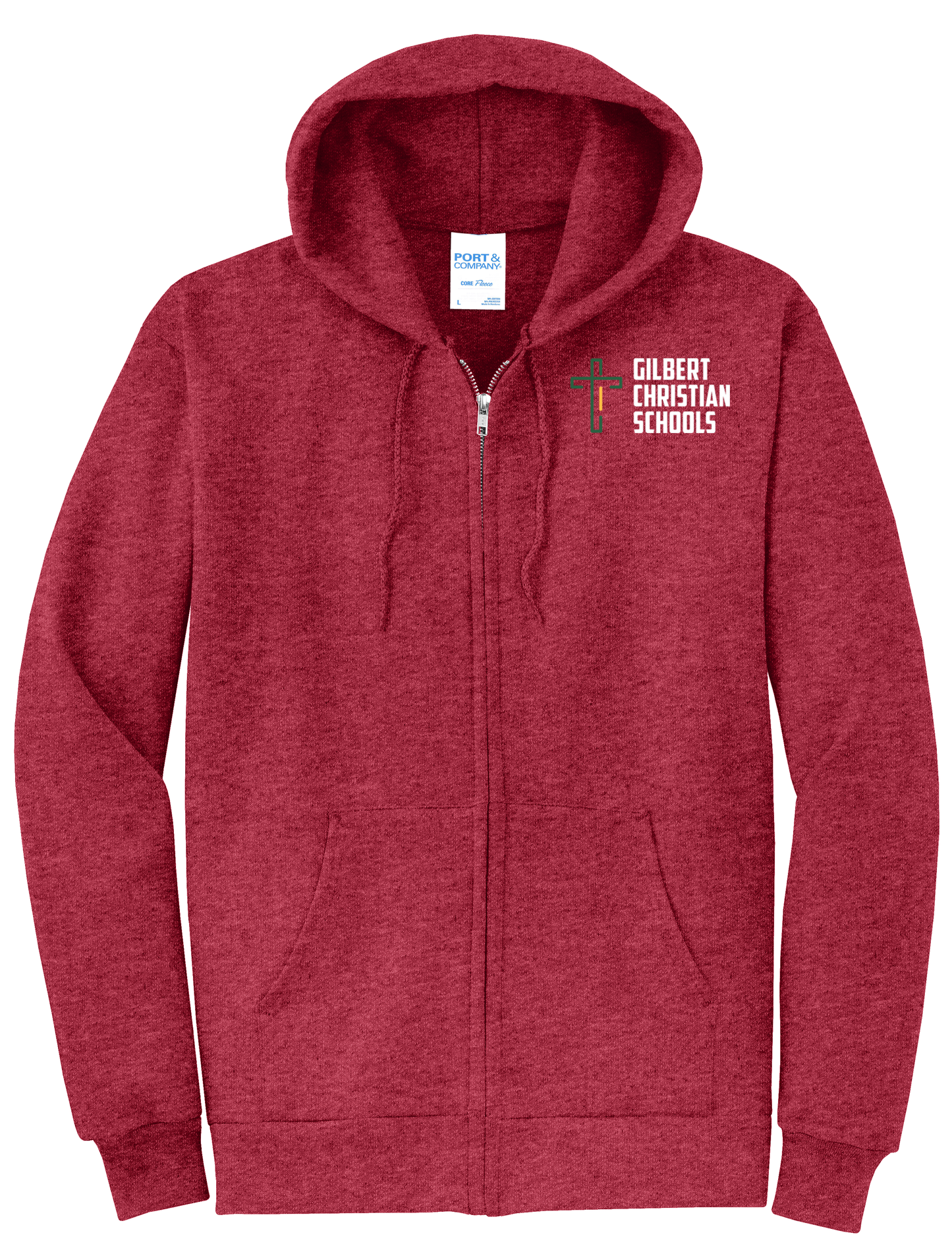 Adult Unisex Core Fleece Full-Zip Hooded Sweatshirt