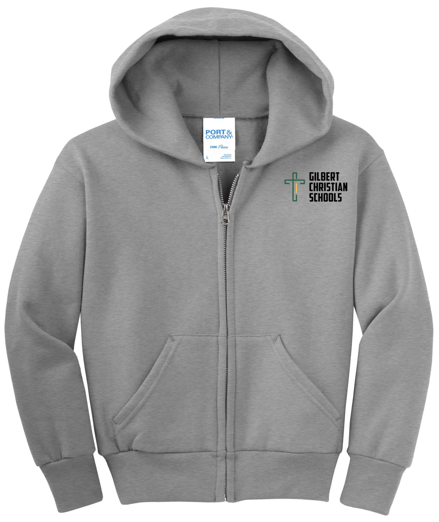 Youth Core Fleece Full-Zip Hooded Sweatshirt