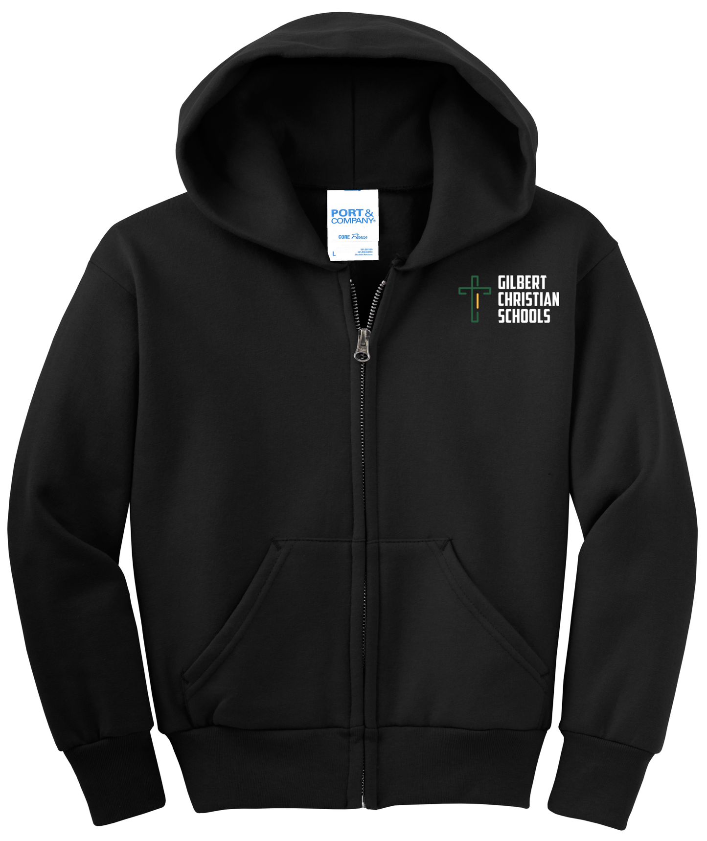 Youth Core Fleece Full-Zip Hooded Sweatshirt