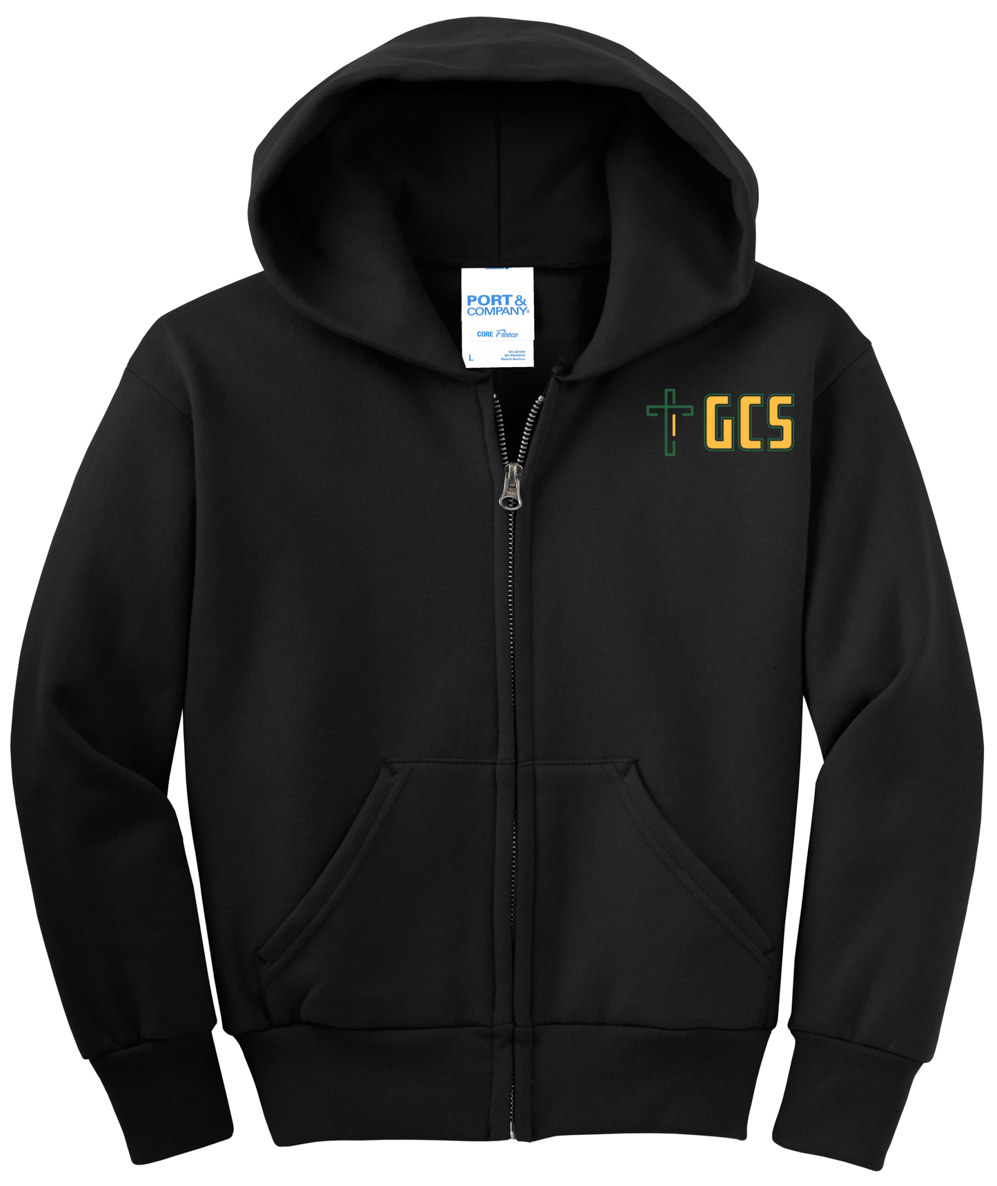 Youth Core Fleece Full-Zip Hooded Sweatshirt