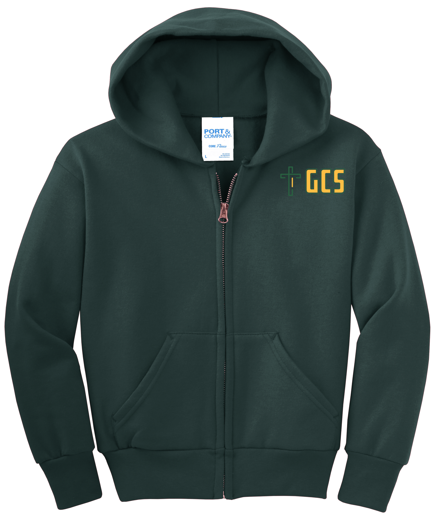 Youth Core Fleece Full-Zip Hooded Sweatshirt