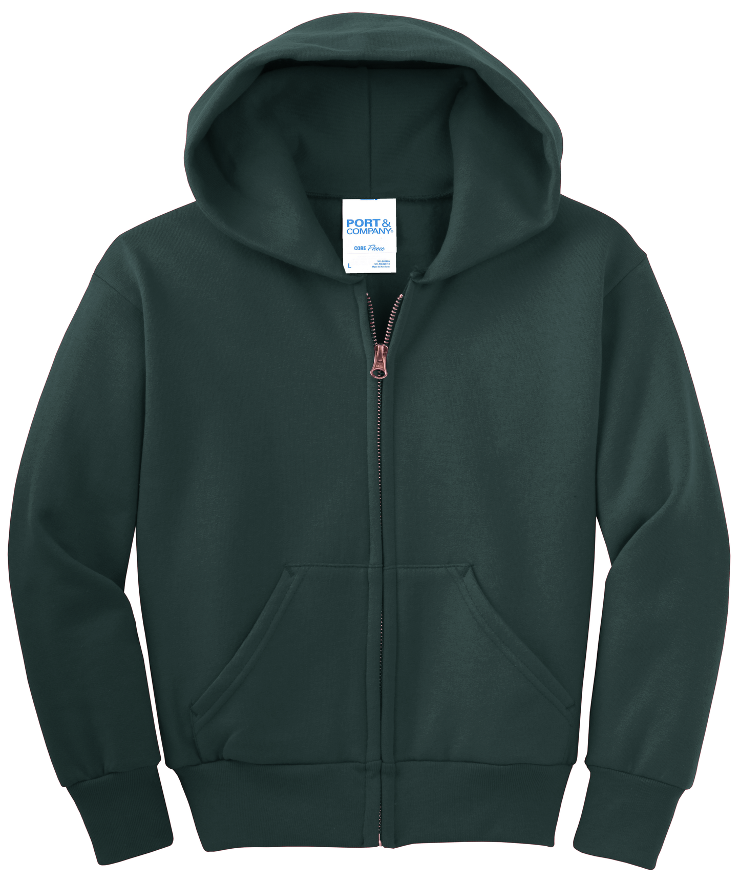 Youth Core Fleece Full-Zip Hooded Sweatshirt