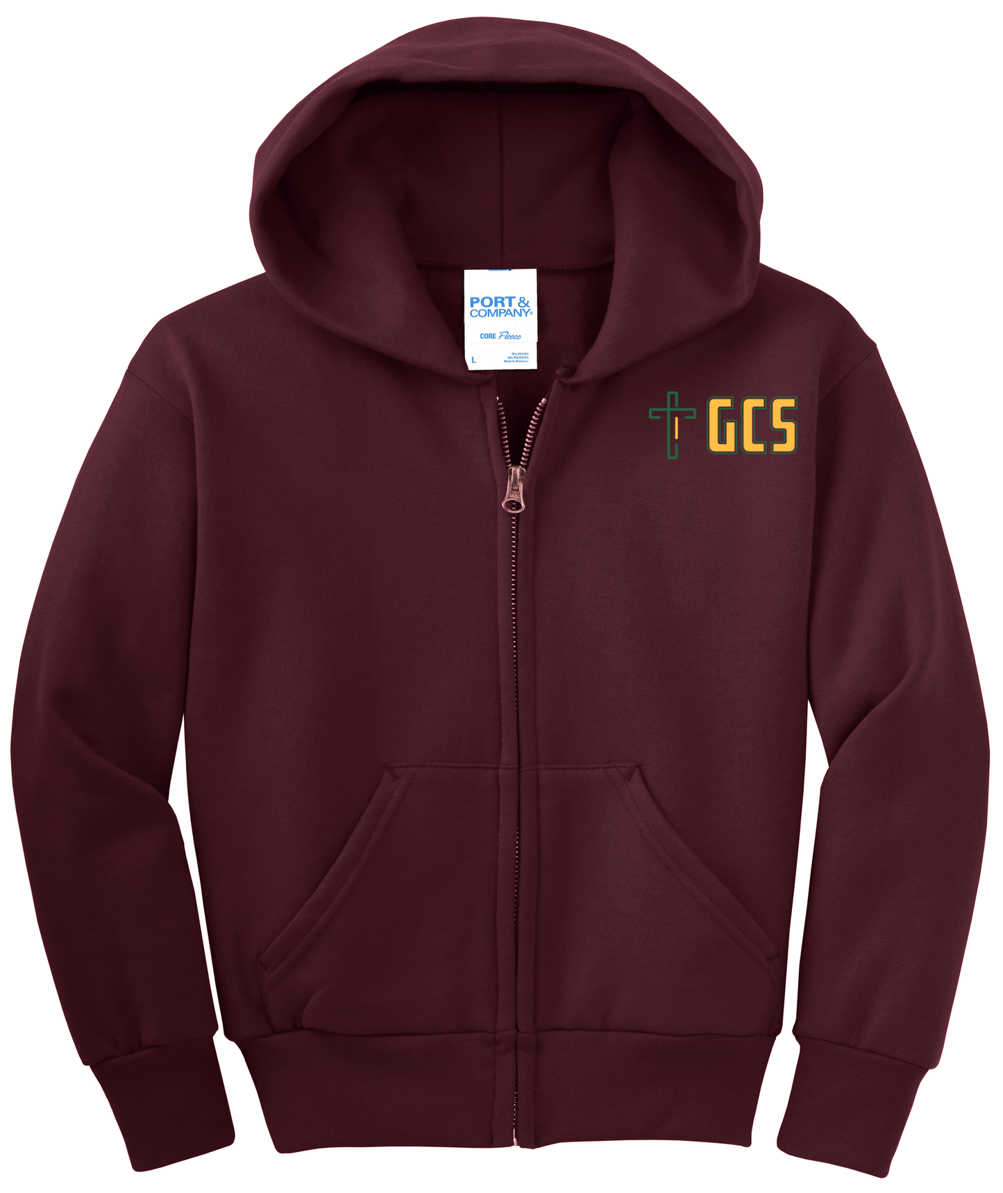 Youth Core Fleece Full-Zip Hooded Sweatshirt