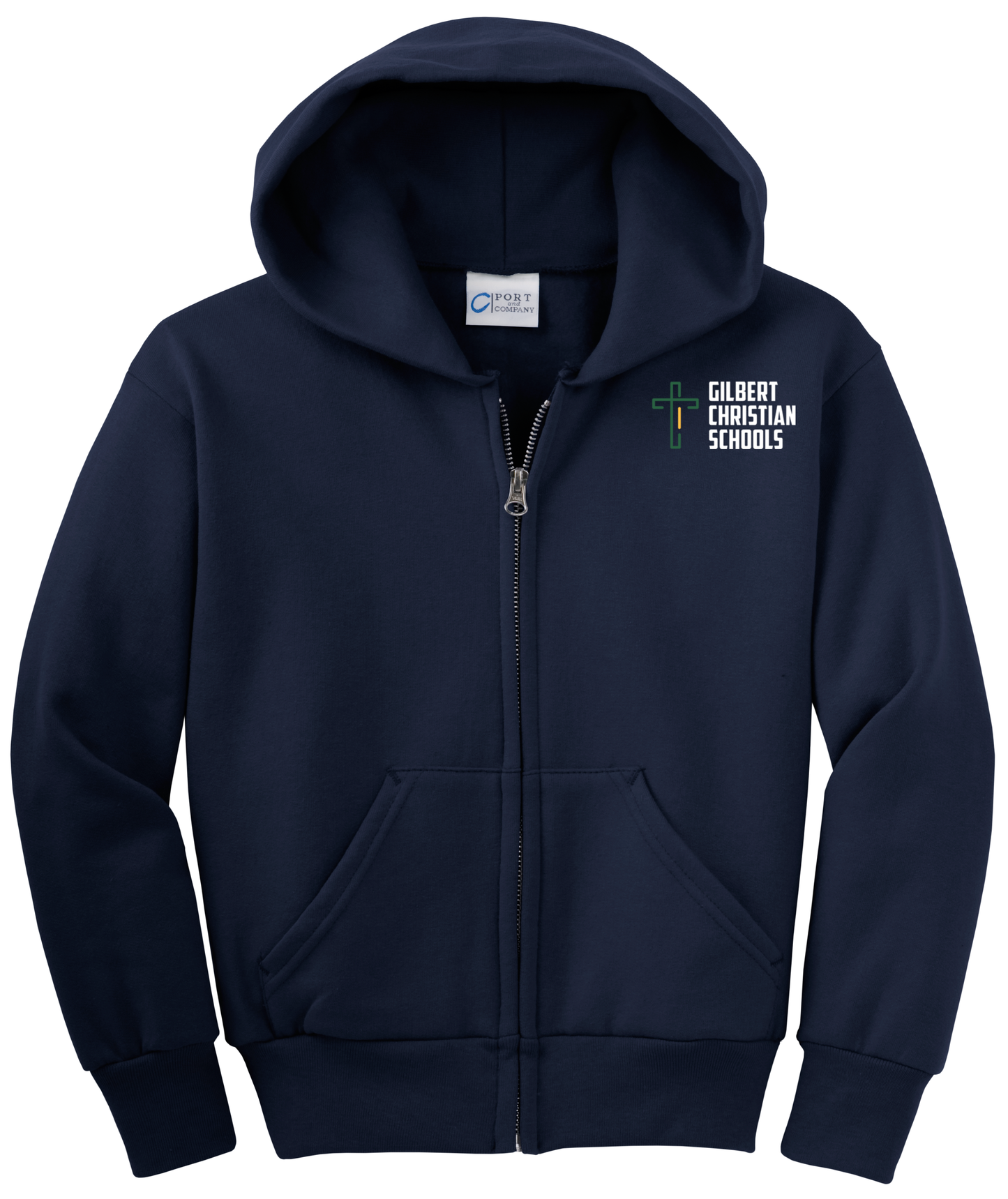 Youth Core Fleece Full-Zip Hooded Sweatshirt
