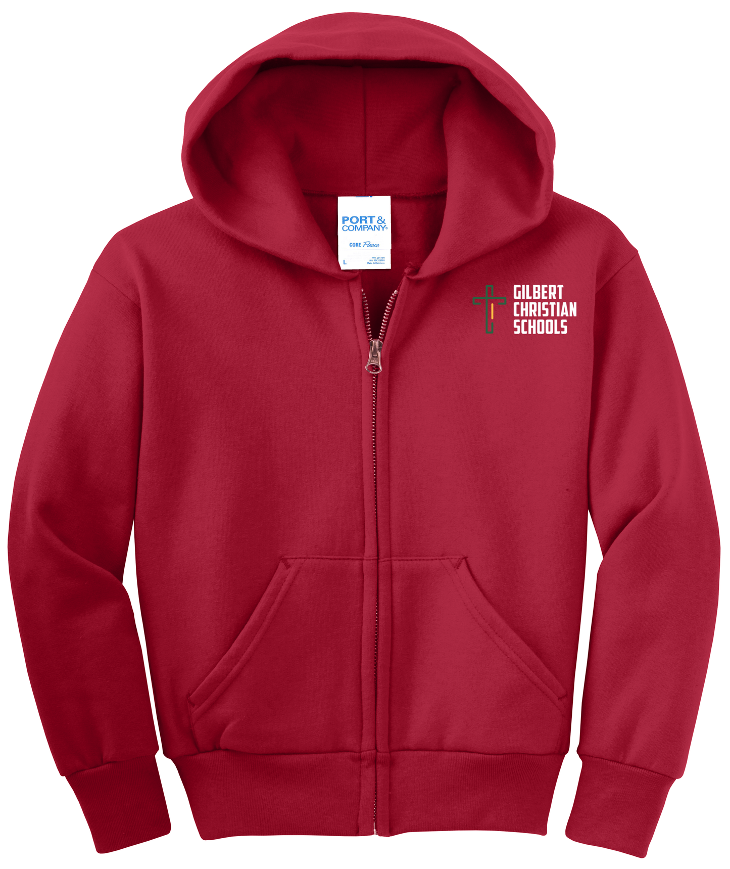 Youth Core Fleece Full-Zip Hooded Sweatshirt