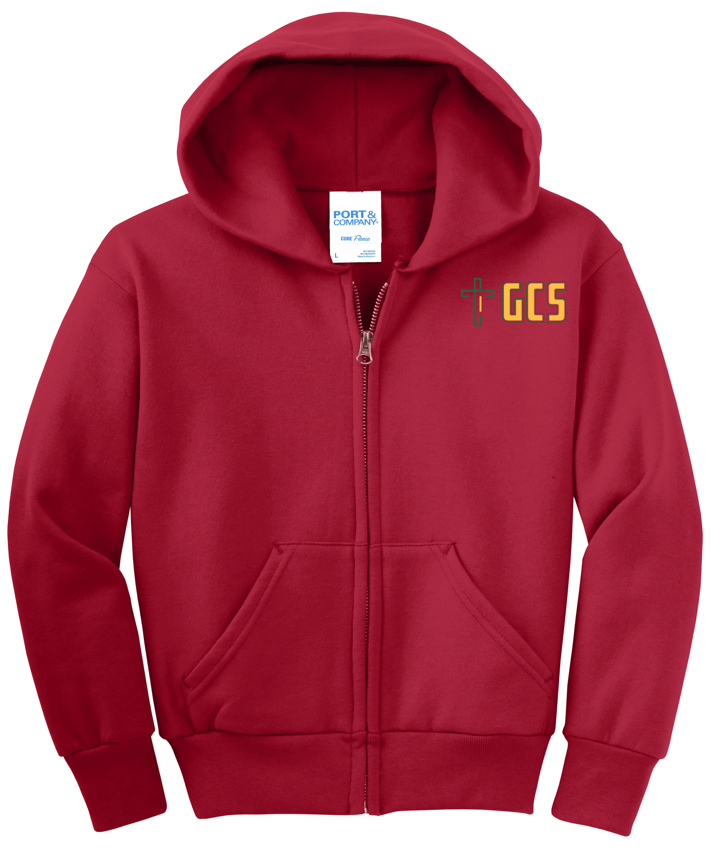 Youth Core Fleece Full-Zip Hooded Sweatshirt
