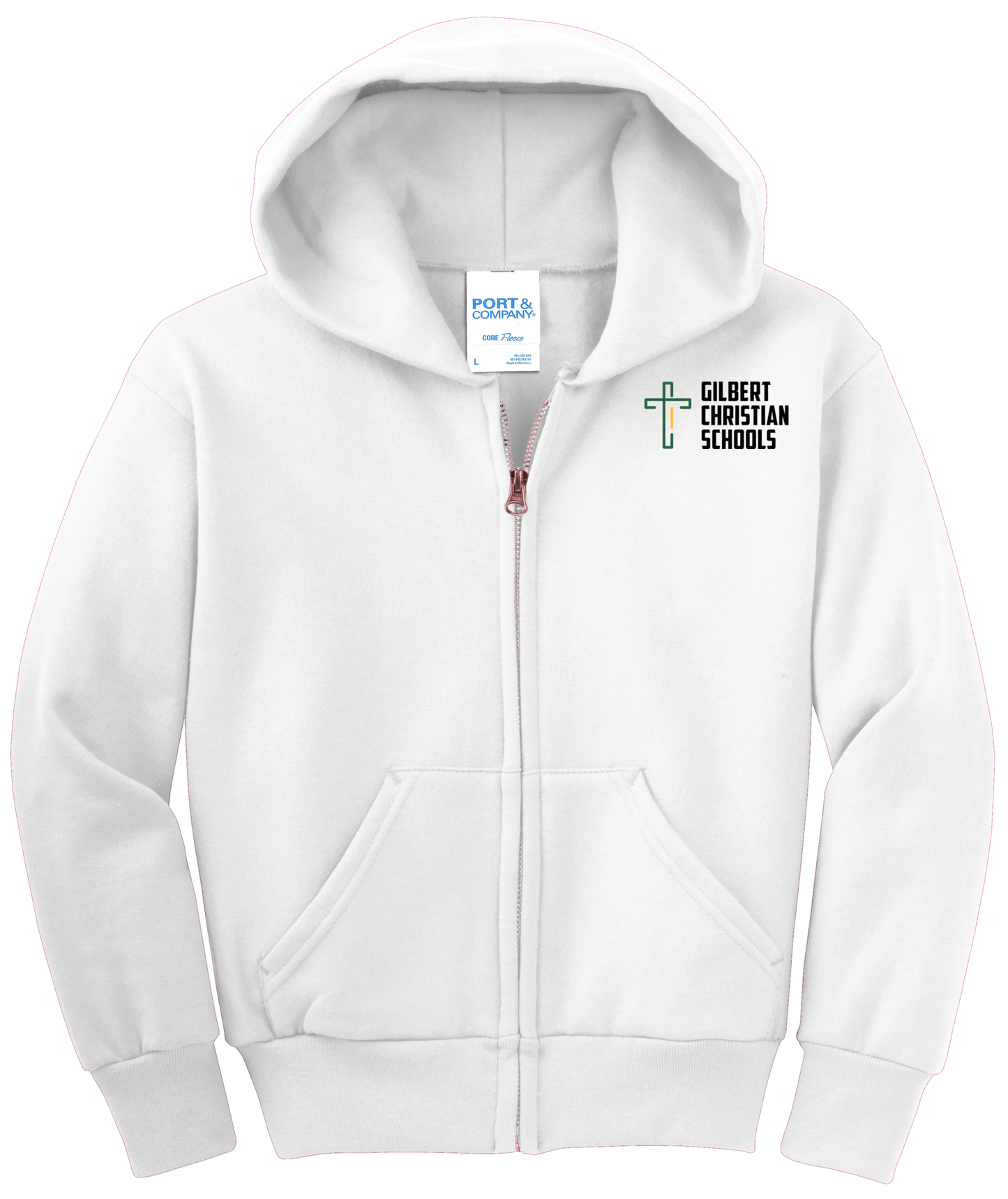 Youth Core Fleece Full-Zip Hooded Sweatshirt