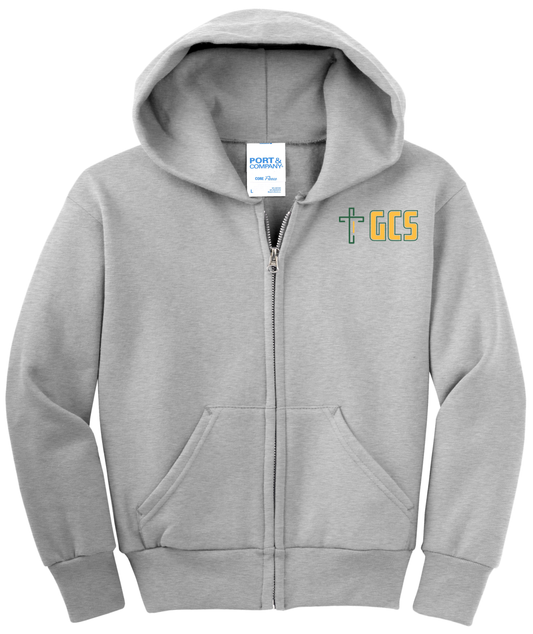 Youth Core Fleece Full-Zip Hooded Sweatshirt