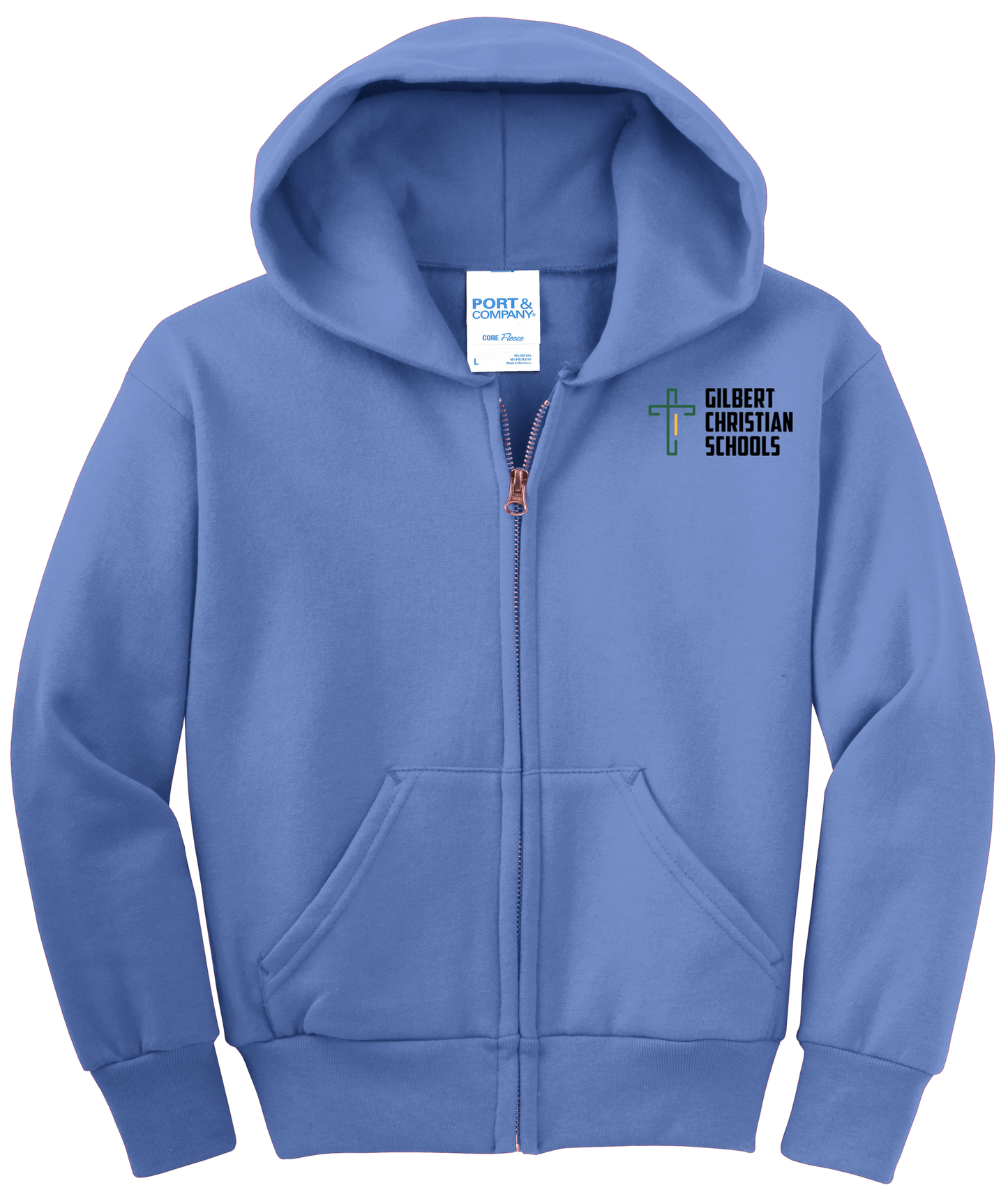 Youth Core Fleece Full-Zip Hooded Sweatshirt