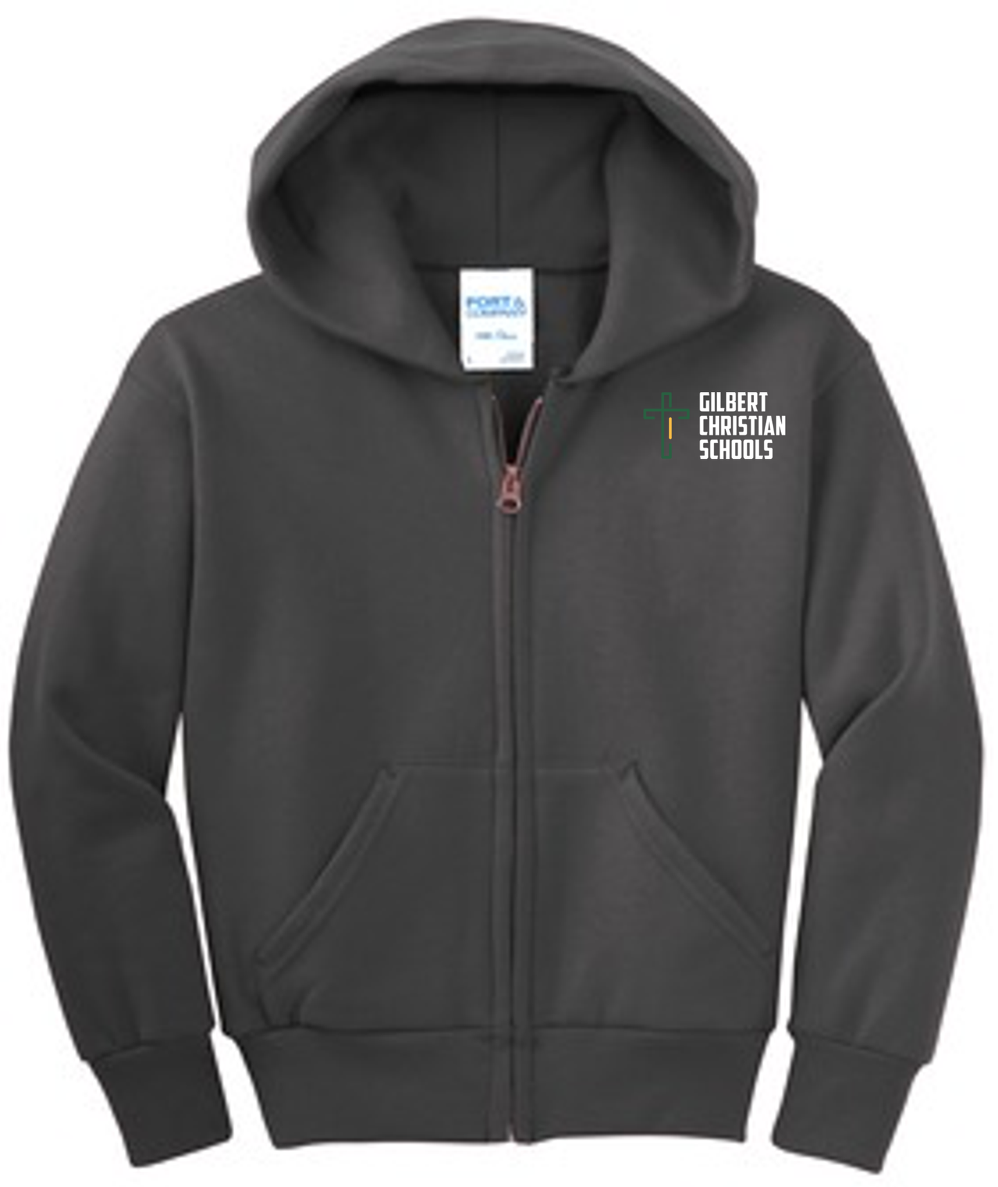 Youth Core Fleece Full-Zip Hooded Sweatshirt