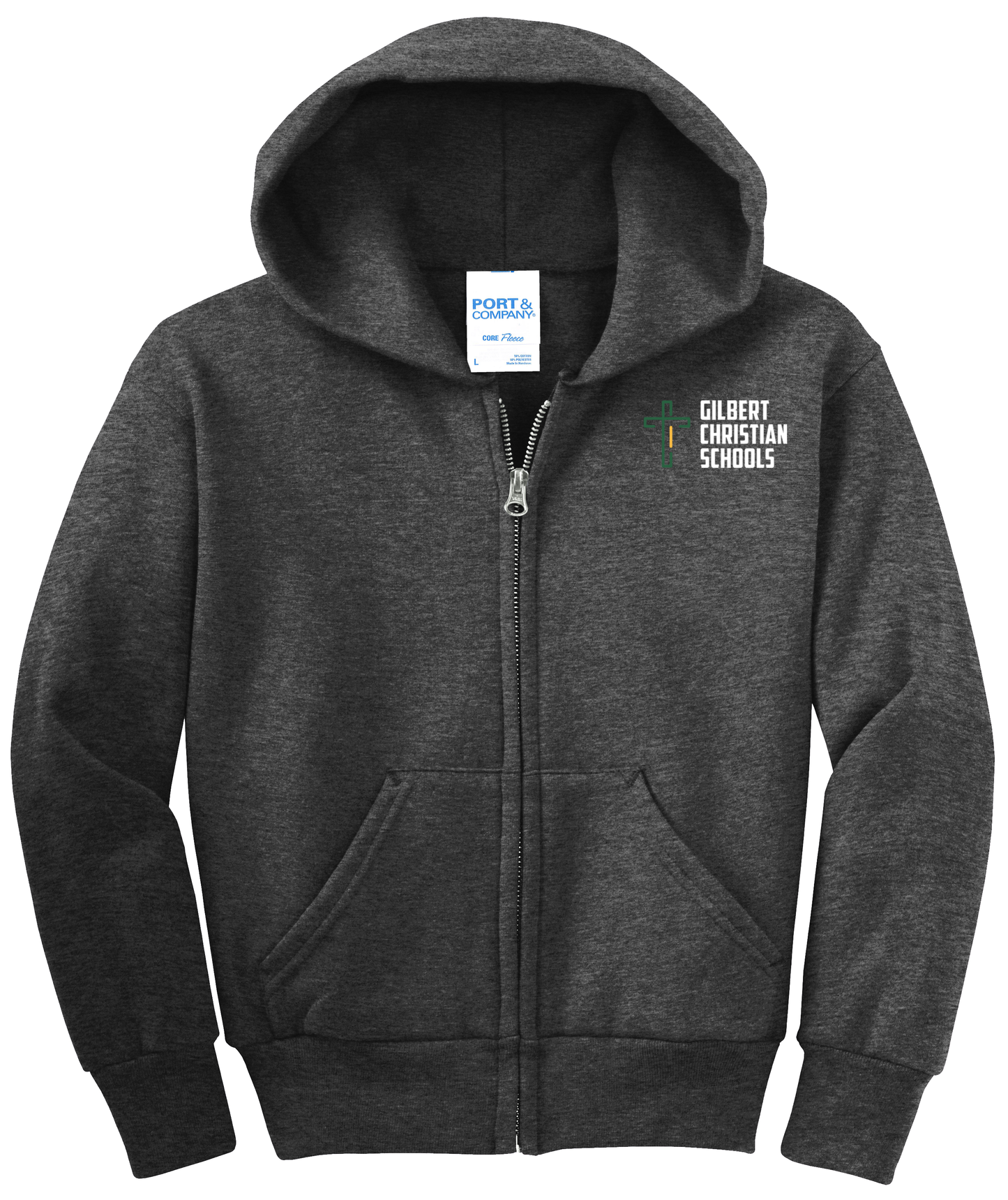 Youth Core Fleece Full-Zip Hooded Sweatshirt