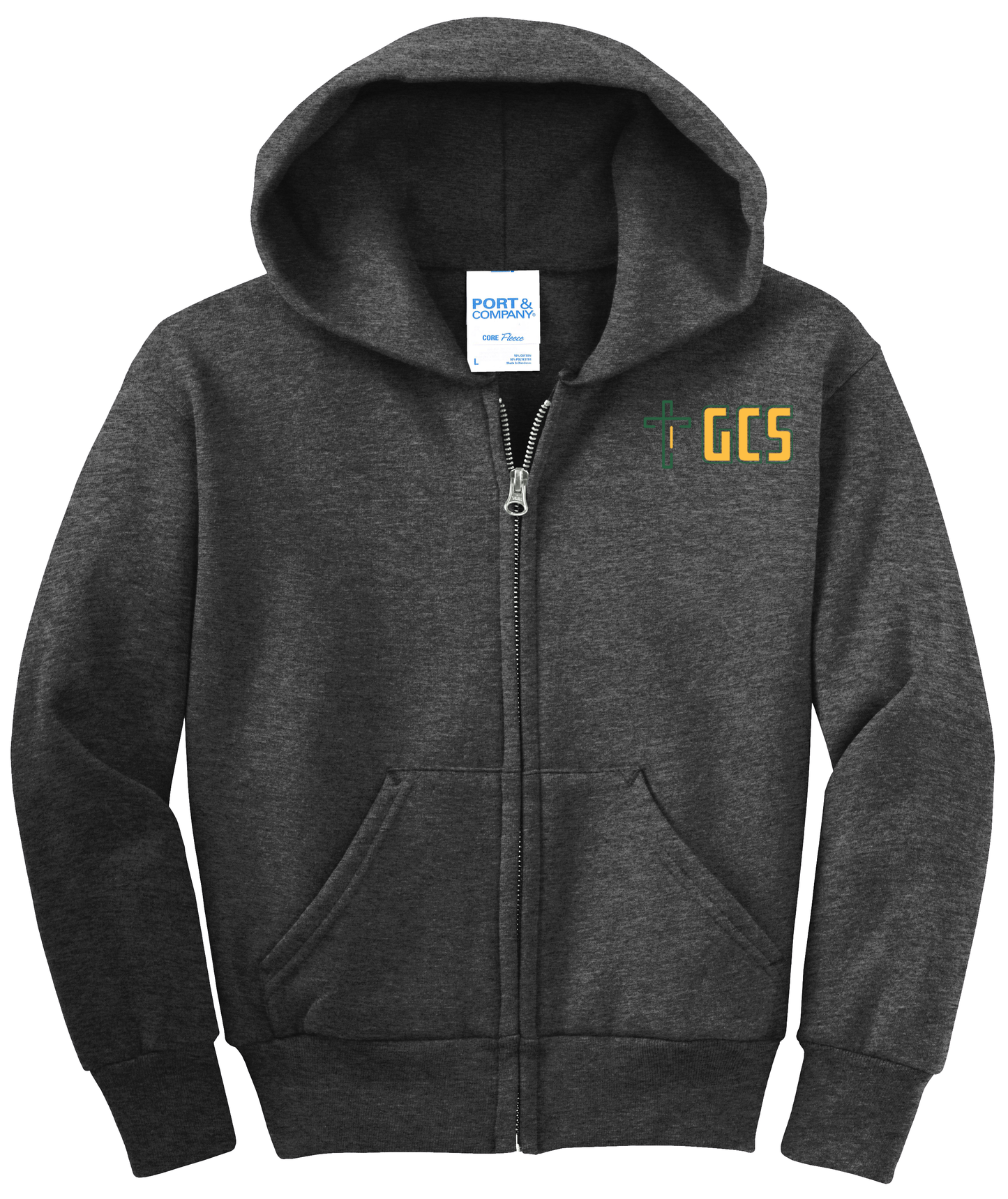 Youth Core Fleece Full-Zip Hooded Sweatshirt