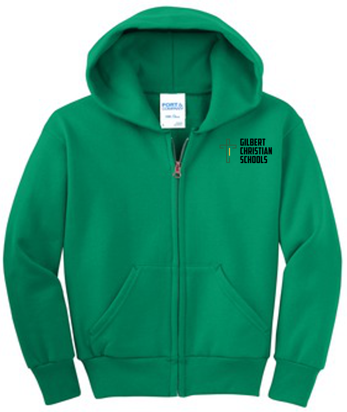 Youth Core Fleece Full-Zip Hooded Sweatshirt