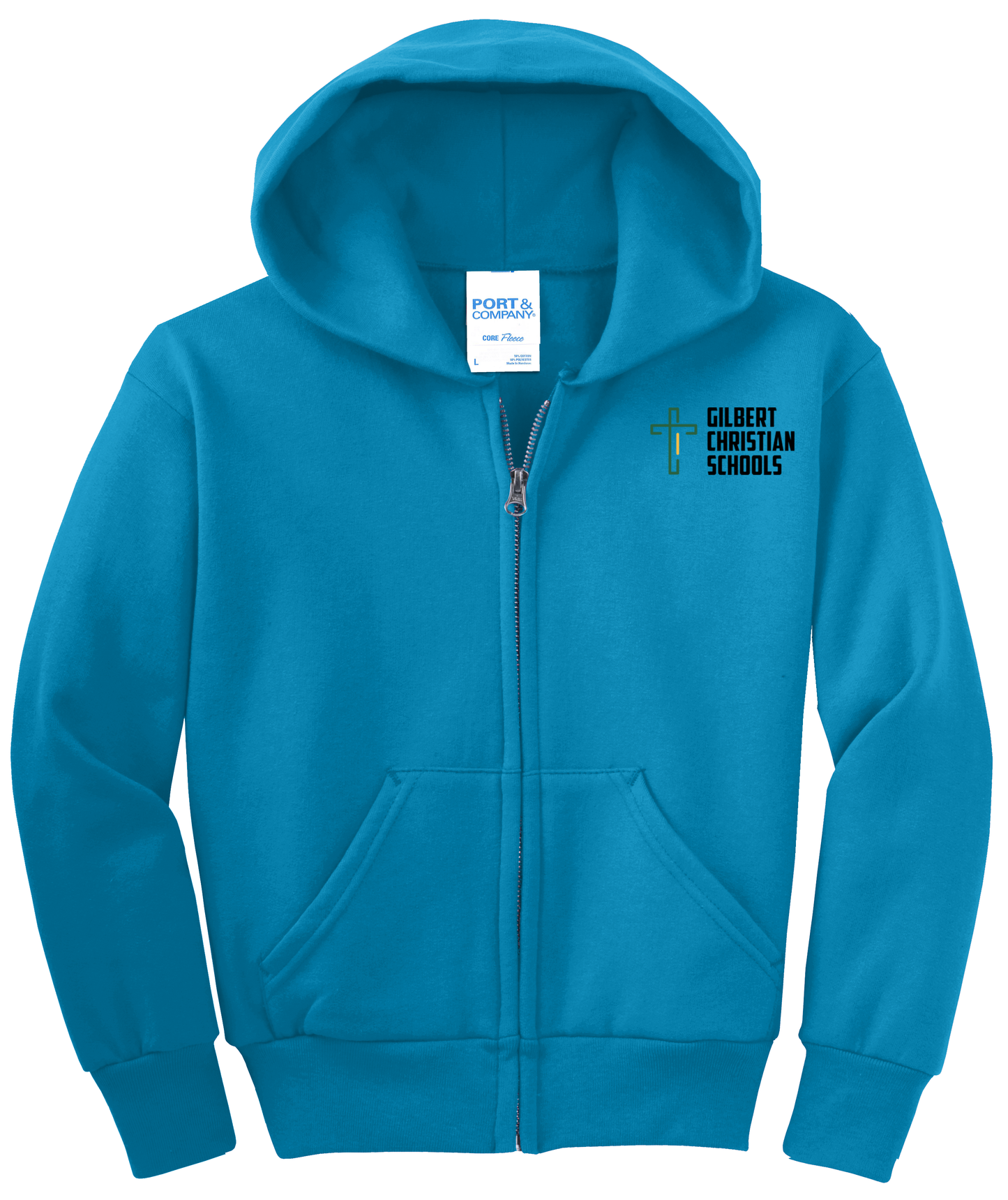 Youth Core Fleece Full-Zip Hooded Sweatshirt