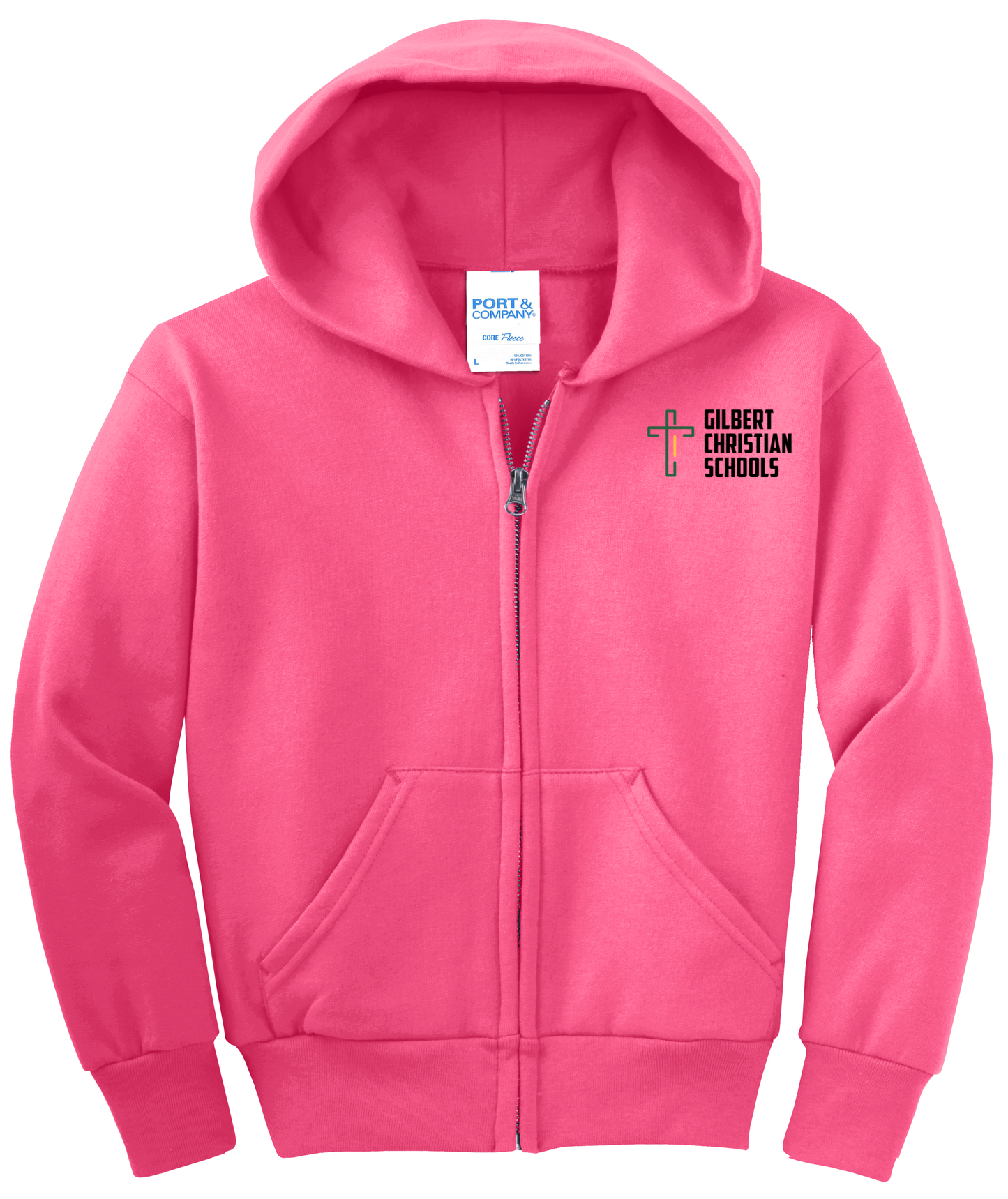 Youth Core Fleece Full-Zip Hooded Sweatshirt
