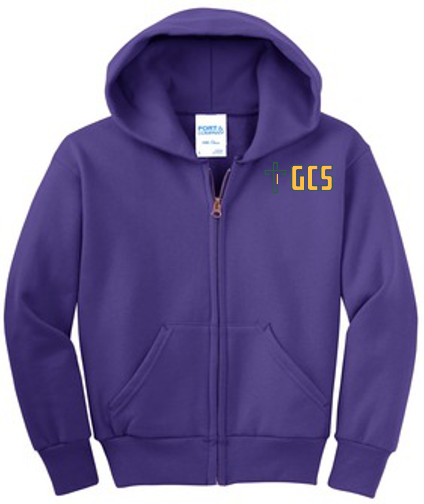Youth Core Fleece Full-Zip Hooded Sweatshirt