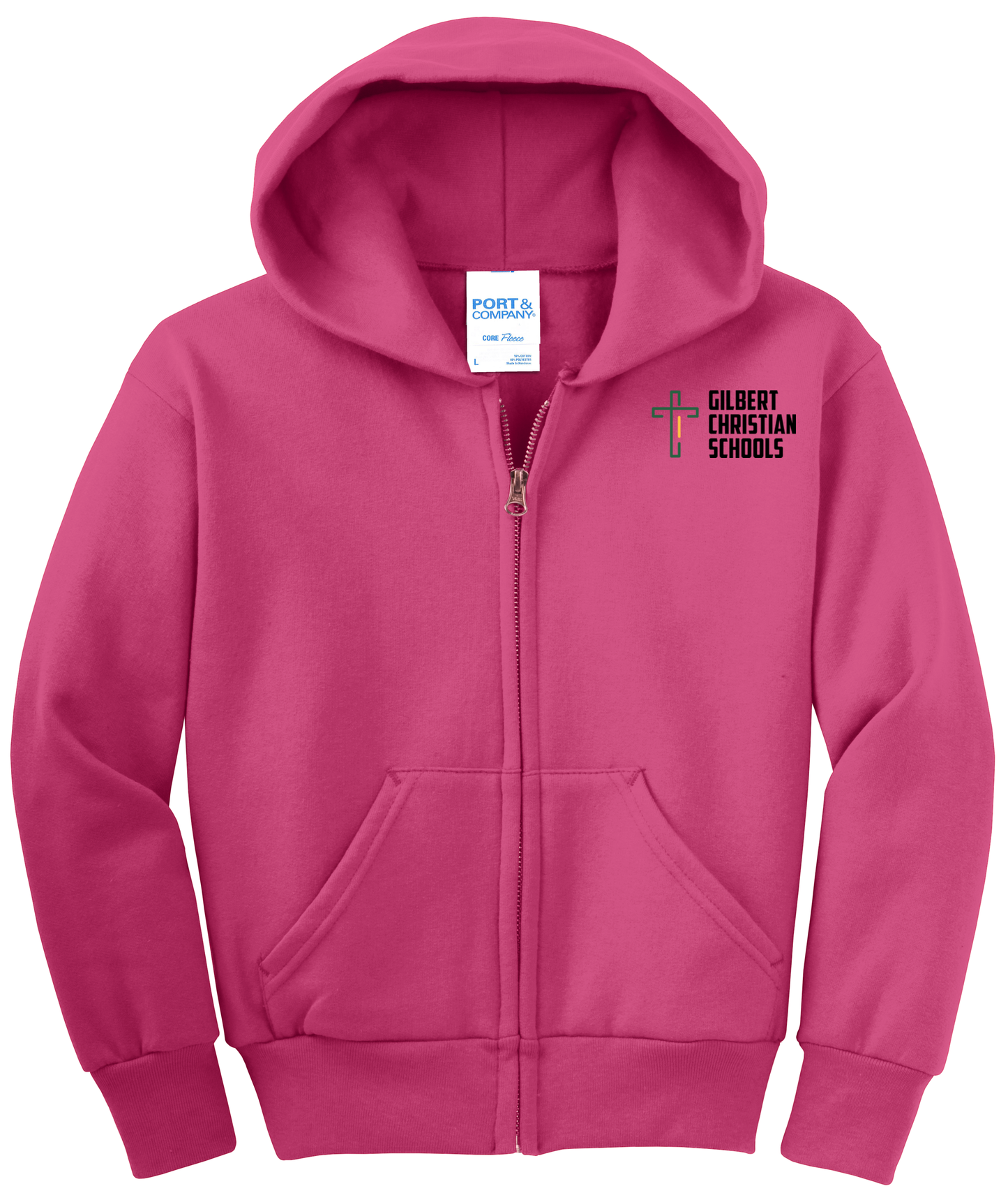 Youth Core Fleece Full-Zip Hooded Sweatshirt