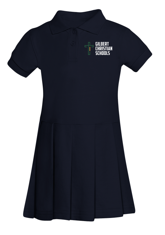 Discounted Girls Pique Polo Dress (Sizes XS-XL)