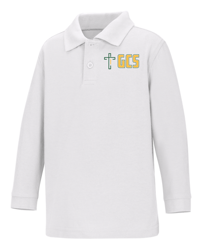 Discounted Youth Long Sleeve Pique Polo