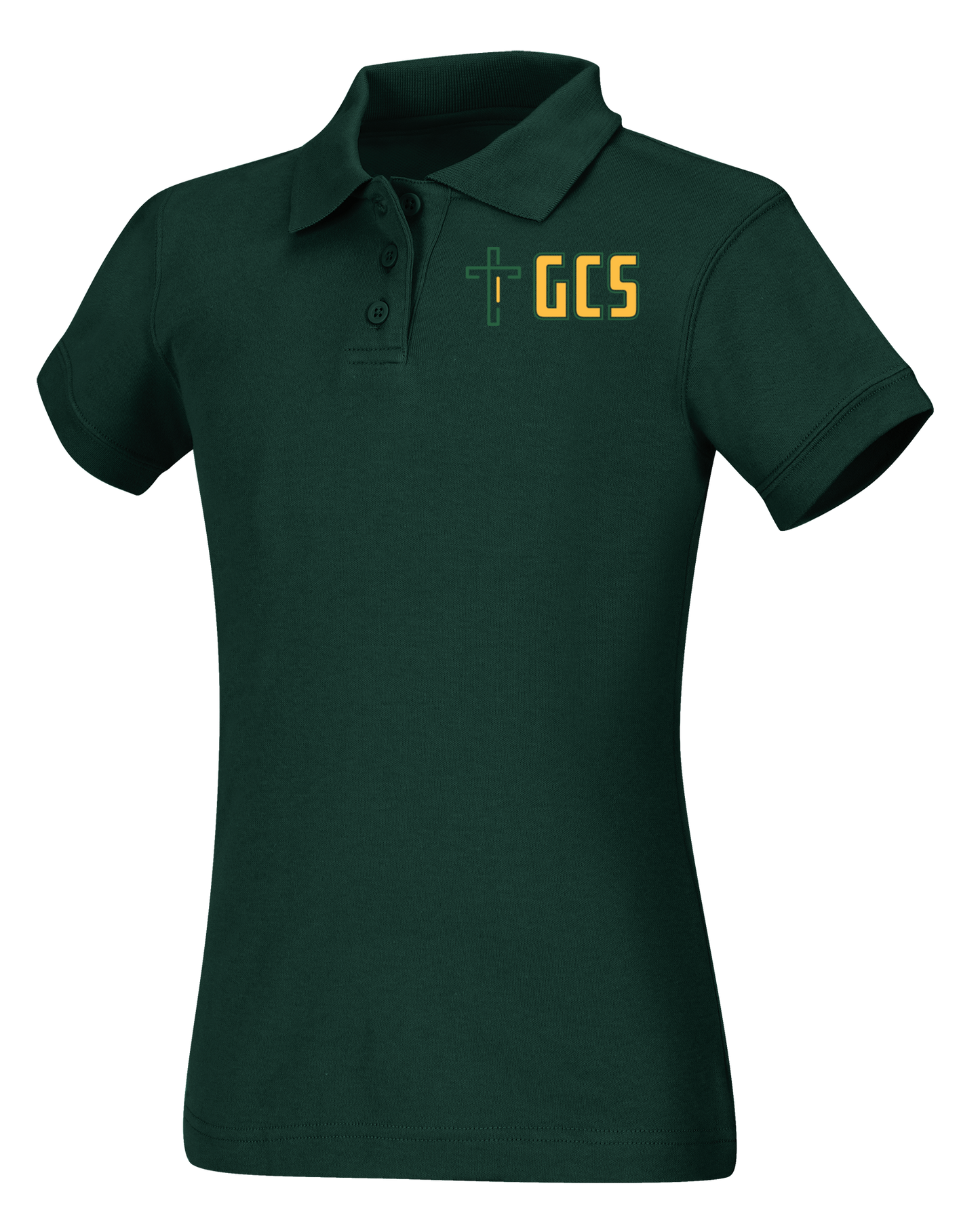 Discounted Girls Short Sleeve Fitted Interlock Polo