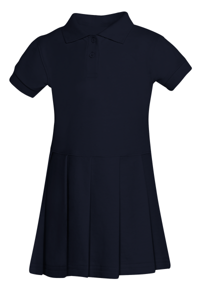 Girls Pique Polo Dress (Sizes XS-XL)