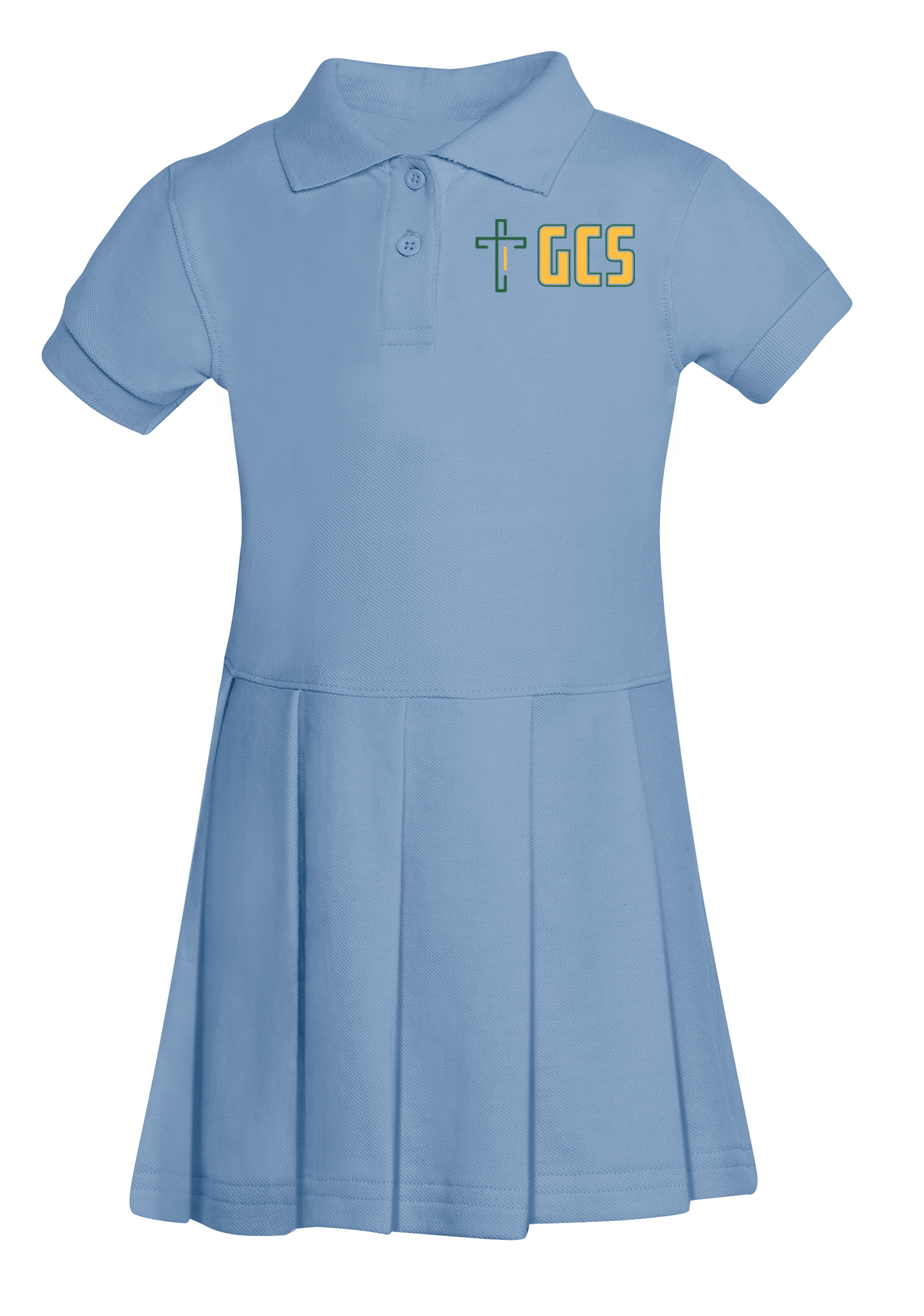 Girls Pique Polo Dress (Sizes XS-XL)