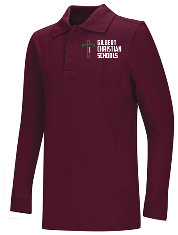 Adult Long Sleeve Interlock Polo