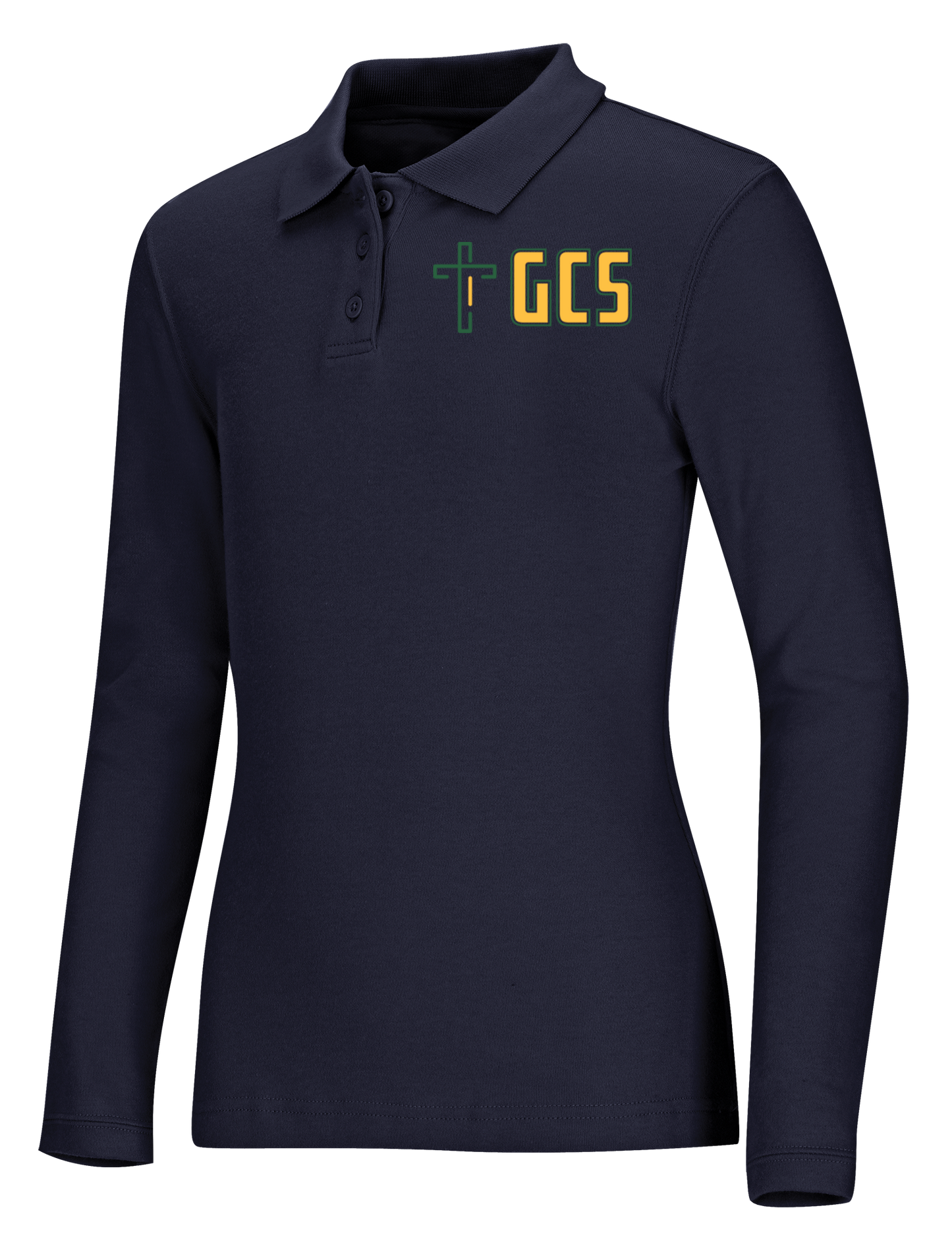Junior Long Sleeve Fitted Interlock Polo