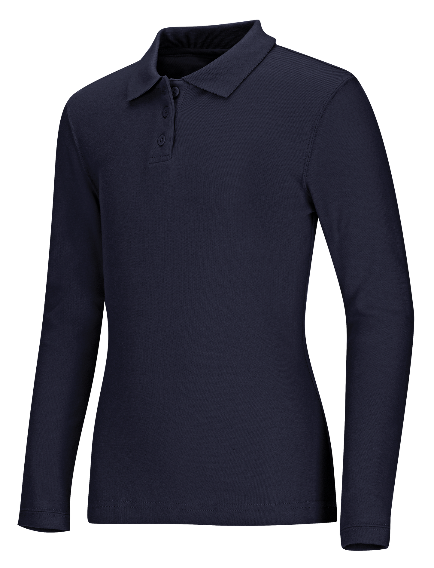 Junior Long Sleeve Fitted Interlock Polo