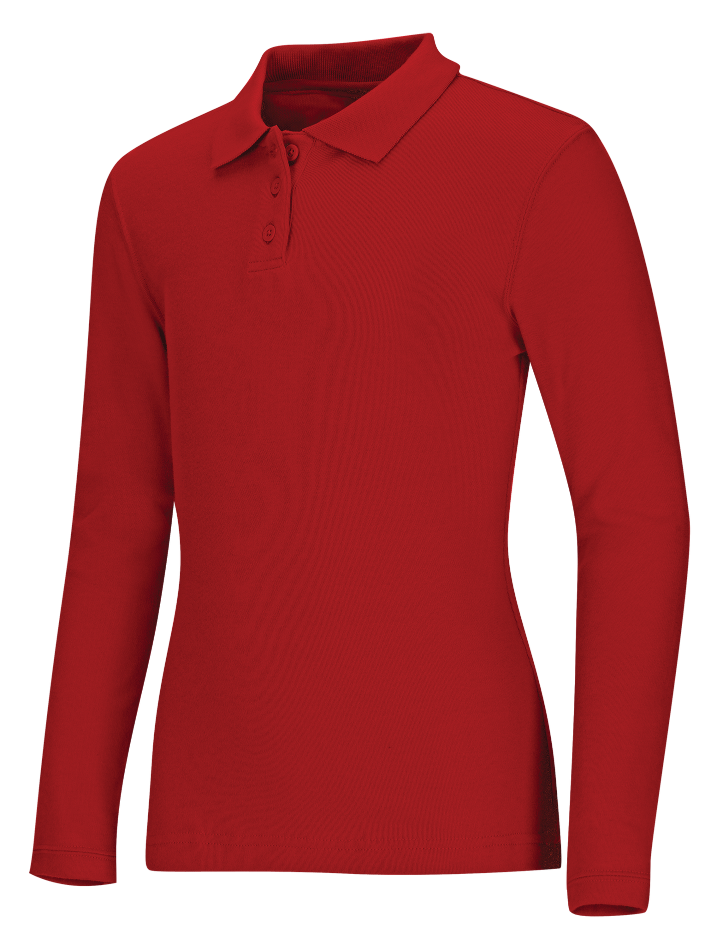 Old Fit Girls Long Sleeve Fitted Interlock Polo