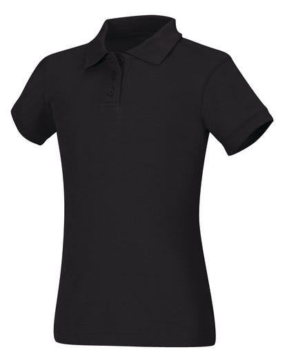 Juniors Short Sleeve Fitted Interlock Polo
