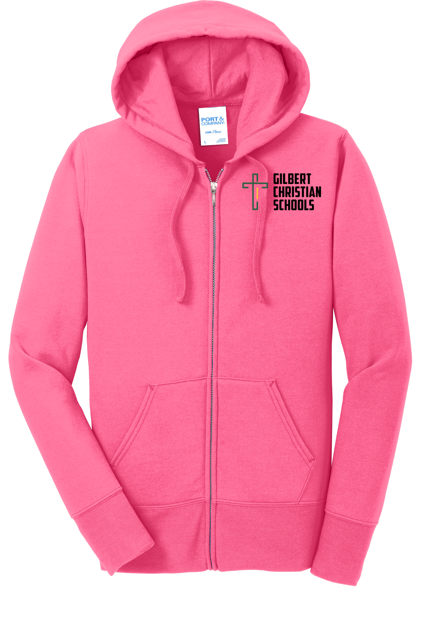 Ladies Core Fleece Full-Zip Hooded Sweatshirt