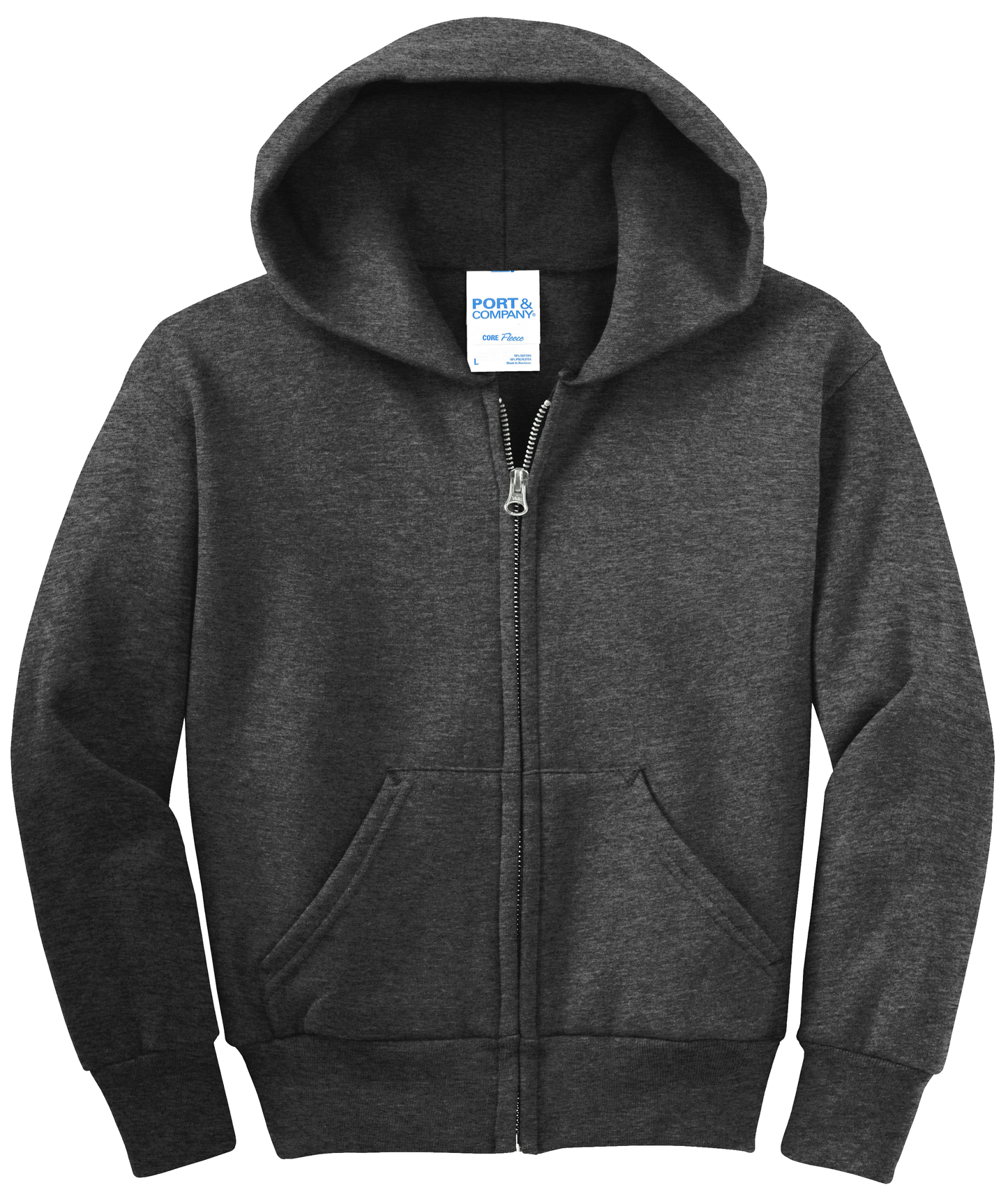 Plus Size Adult Unisex Core Fleece Full-Zip Hooded Sweatshirt